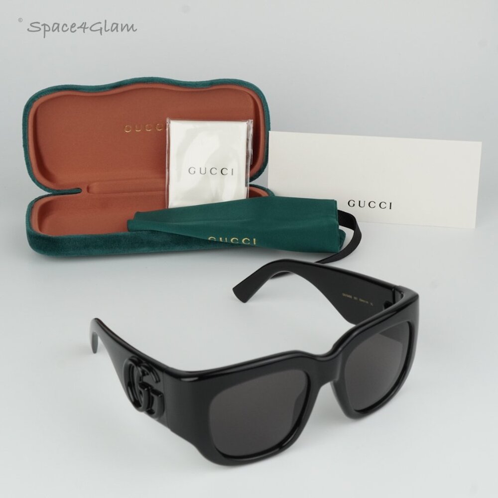 BRAND NEW Gucci GG1545S 001 Black Grey Women Square Sunglasses GG 1545S - Picture 10 of 10